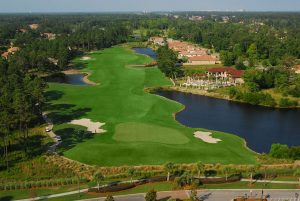golf course aerial shot